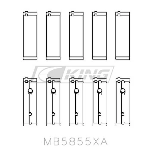 KING MB5855XA 0.25 010 MAIN BEARING SET FOR HYUNDAI KIA D4HA - Image 2
