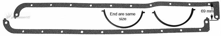 ENDUROTEC GSJH856E SUMP GASKET FORD FALCON 200 250 ALLOY CAST NON & X-FLOW