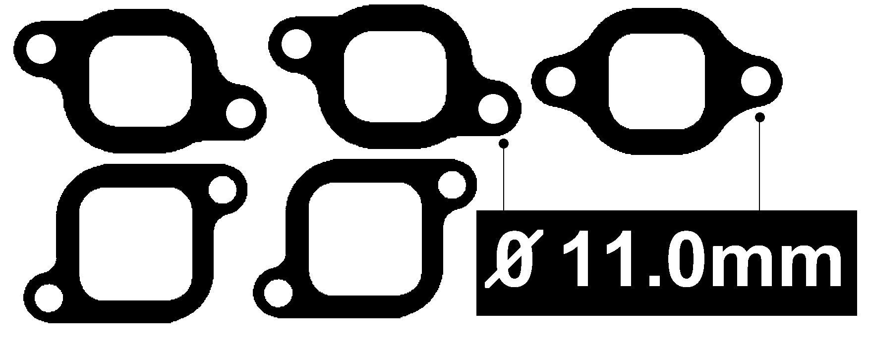 DURAPRO GSMG0017D MANIFOLD GASKET SET DAIHATSU DL SUITS 10MM STUD SIZE