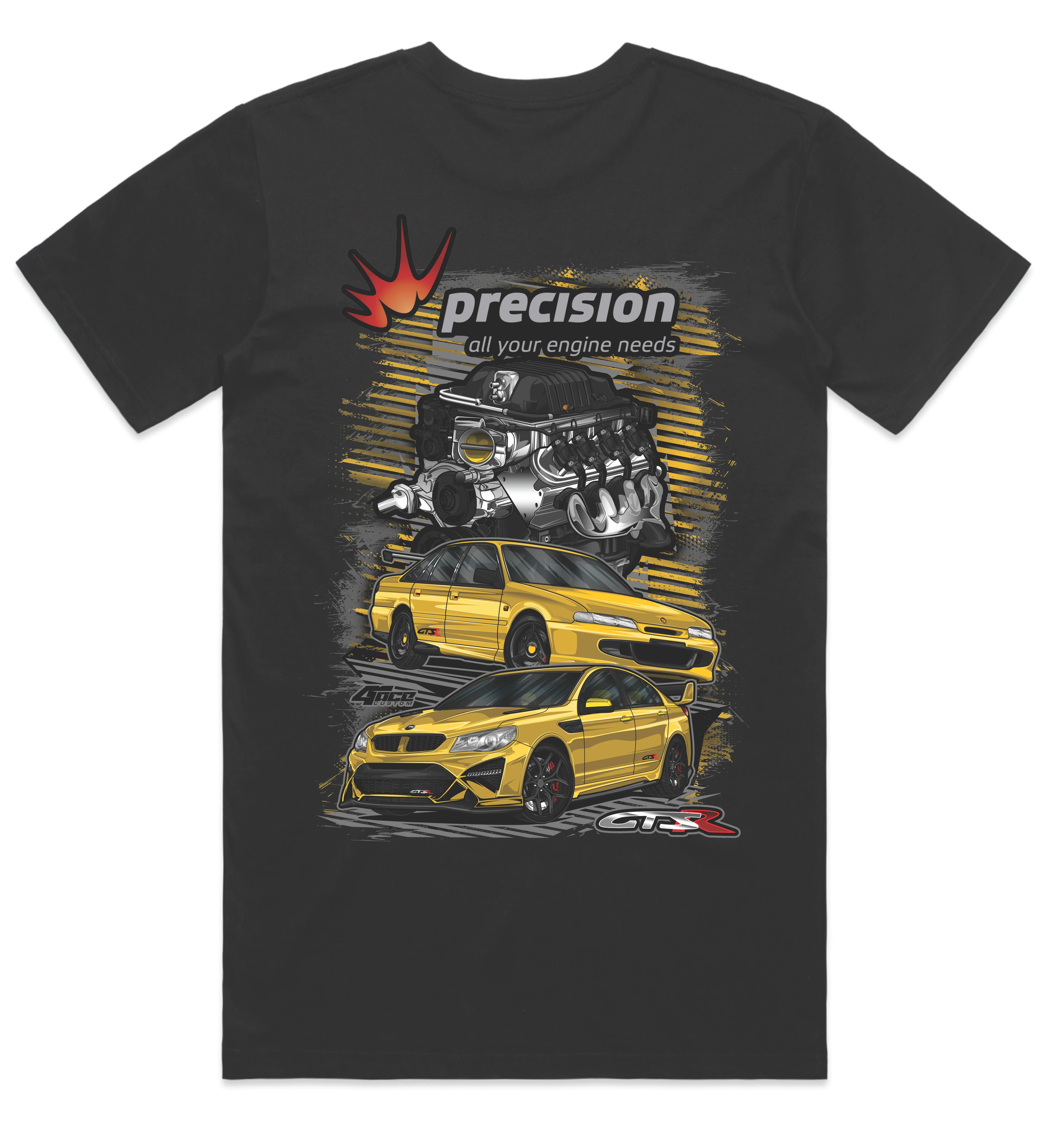 PRECISION GTSRMENM GTSR MENS T-SHIRT BLACK MEDIUM