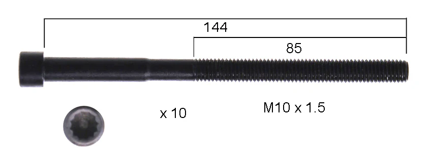 PERMASEAL HBS291 HEAD BOLTS FOR HYUNDAI/KIA G4FA/FC/FJ 1.4/1.6L 2/2011> M10 x1.5x144