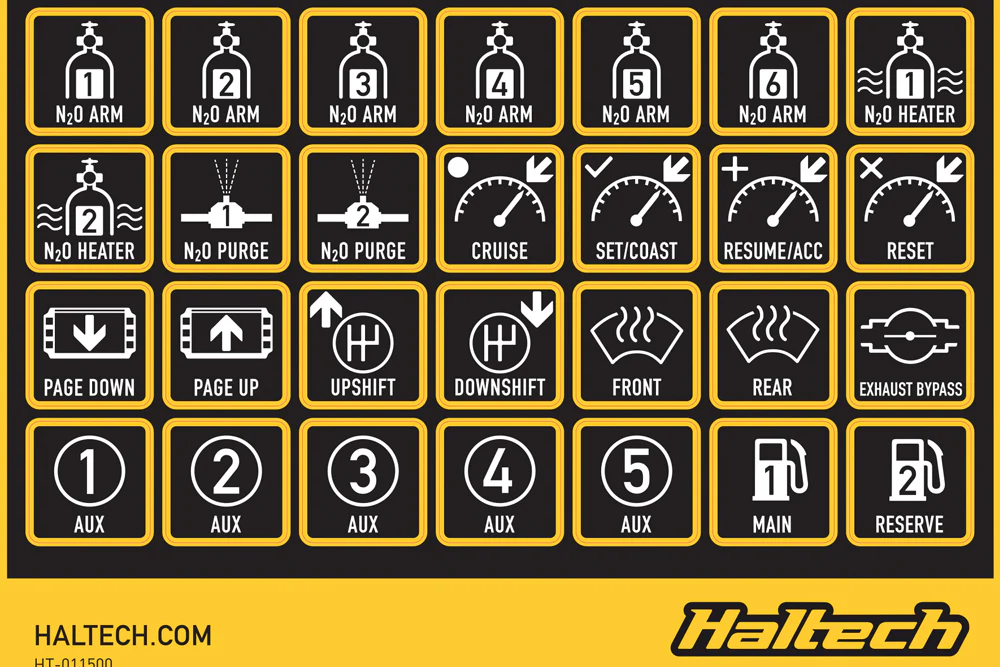 HALTECH HT-011500 CAN KEYPAD LABEL SET - Image 2