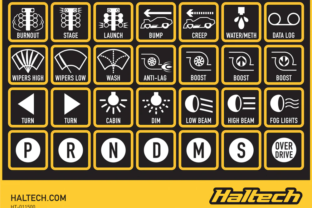 HALTECH HT-011500 CAN KEYPAD LABEL SET - Image 3