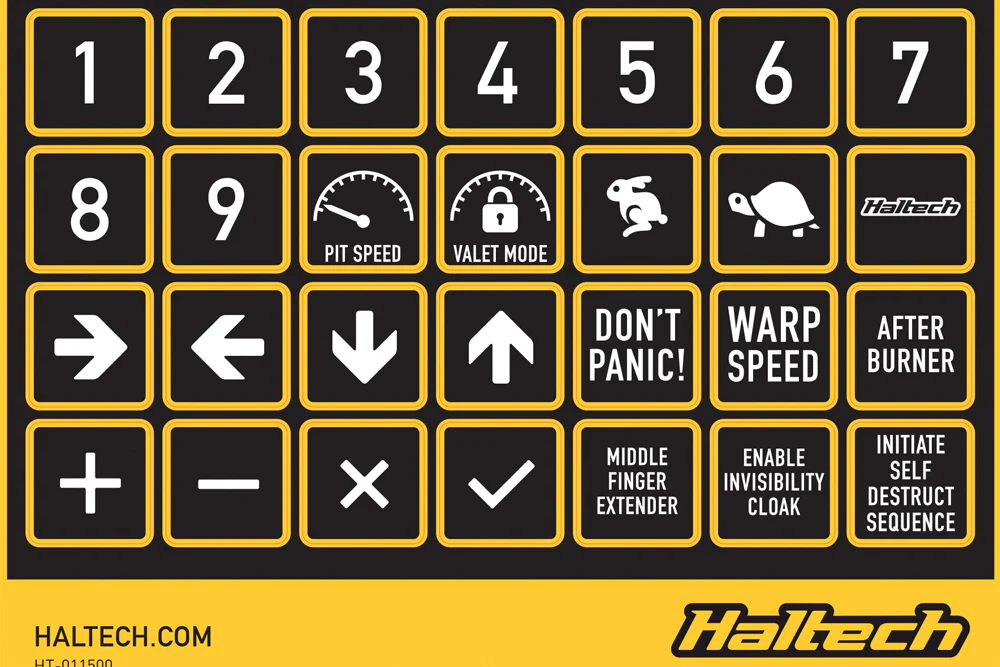 HALTECH HT-011500 CAN KEYPAD LABEL SET - Image 7