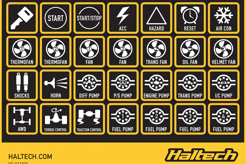 HALTECH HT-011500 CAN KEYPAD LABEL SET - Image 9