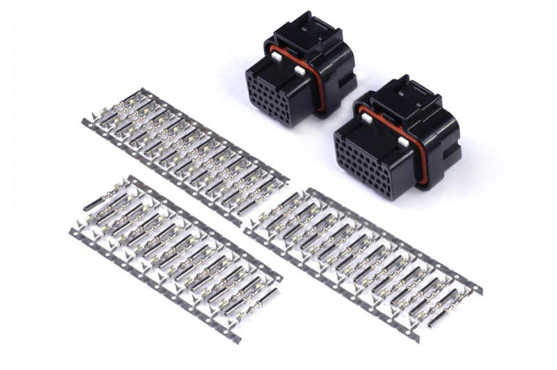 HALTECH HT-030001 PLUG AND PINS ONLY - AMP 26 & 34 PIN 4 ROW 3 KEYWAY SUPERSEAL CONNECTOR SET