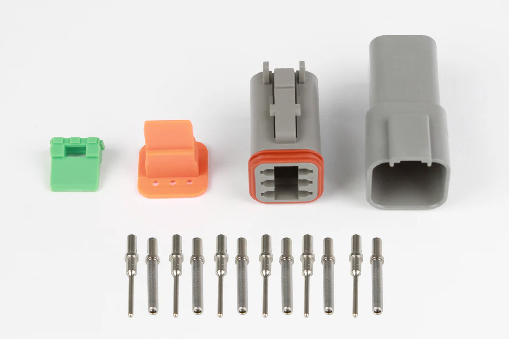HALTECH HT-031115 PLUG AND PINS ONLY - MATCHING SET OF DEUTSCH DT-6 CONNECTORS (DT06-6S + DT04-6P) - (