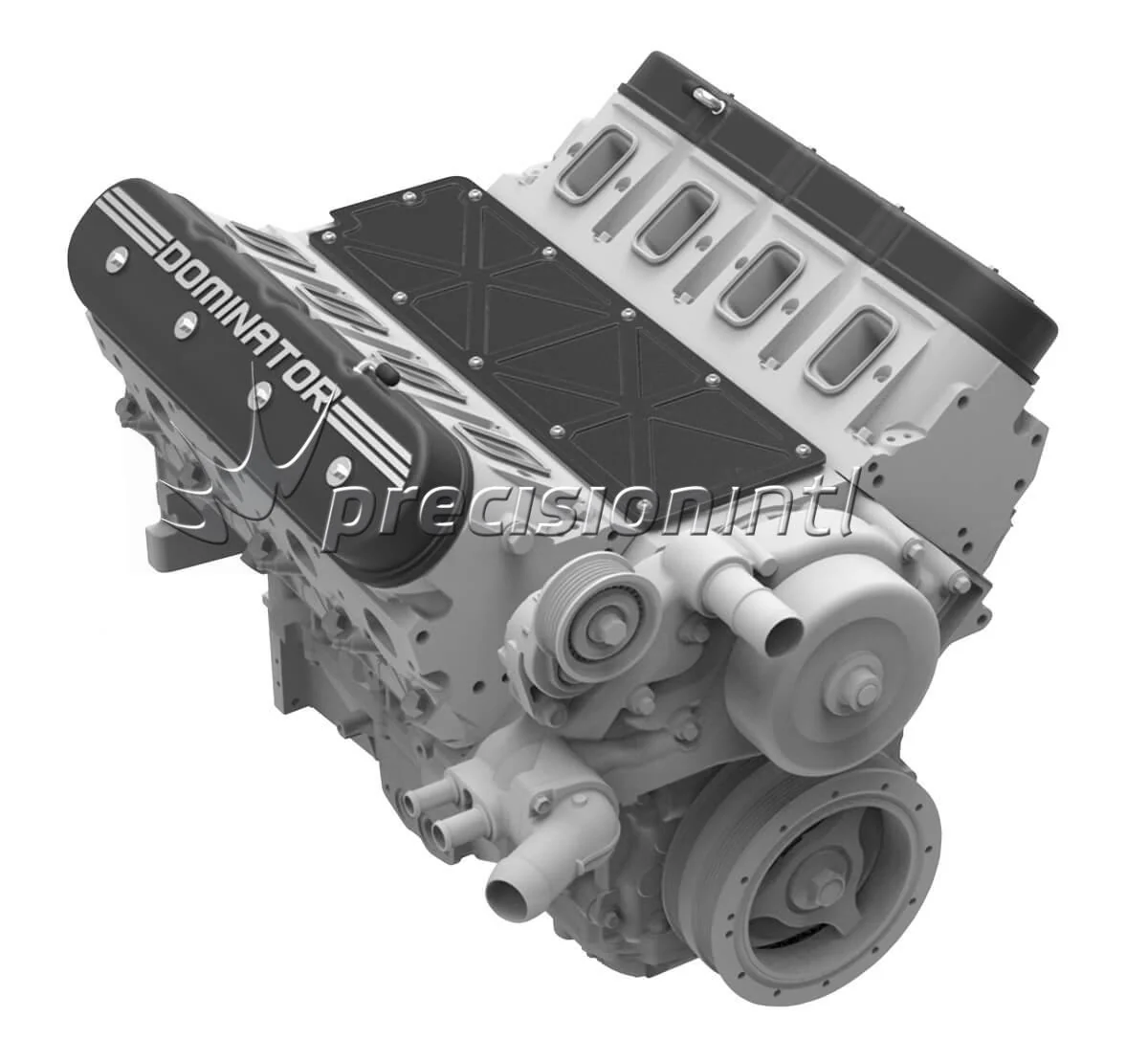 HOLLEY 241-265 GM LS3/LS7/LSX VALLEY COVER TRUSSED SATN BLACK - Image 3