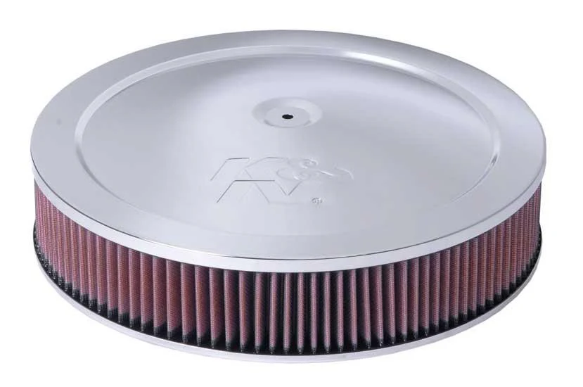 K&N 60-1264 Custom Air Filter Assembly 5-1/8"Flg 14"Dia 4.62"H W/Vnt