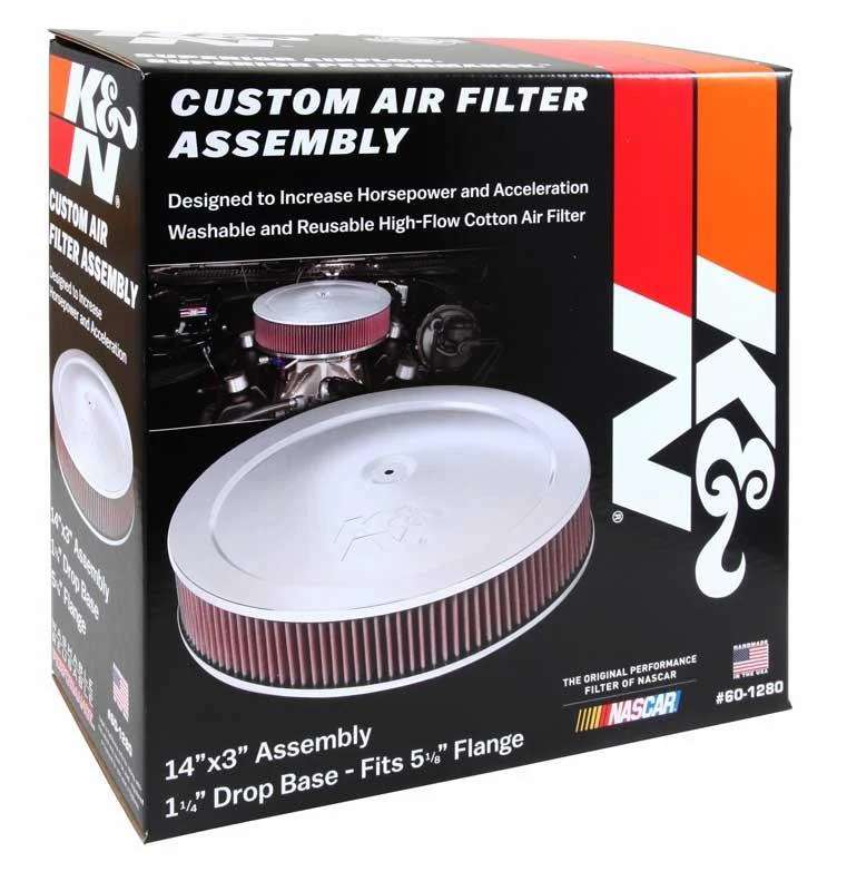 K&N 60-1280 CUSTOM REUSABLE 14¨X 3¨ROUND AIR FILTER 5.125¨FL 2.75¨H 1-1/4¨ DROP - Image 2