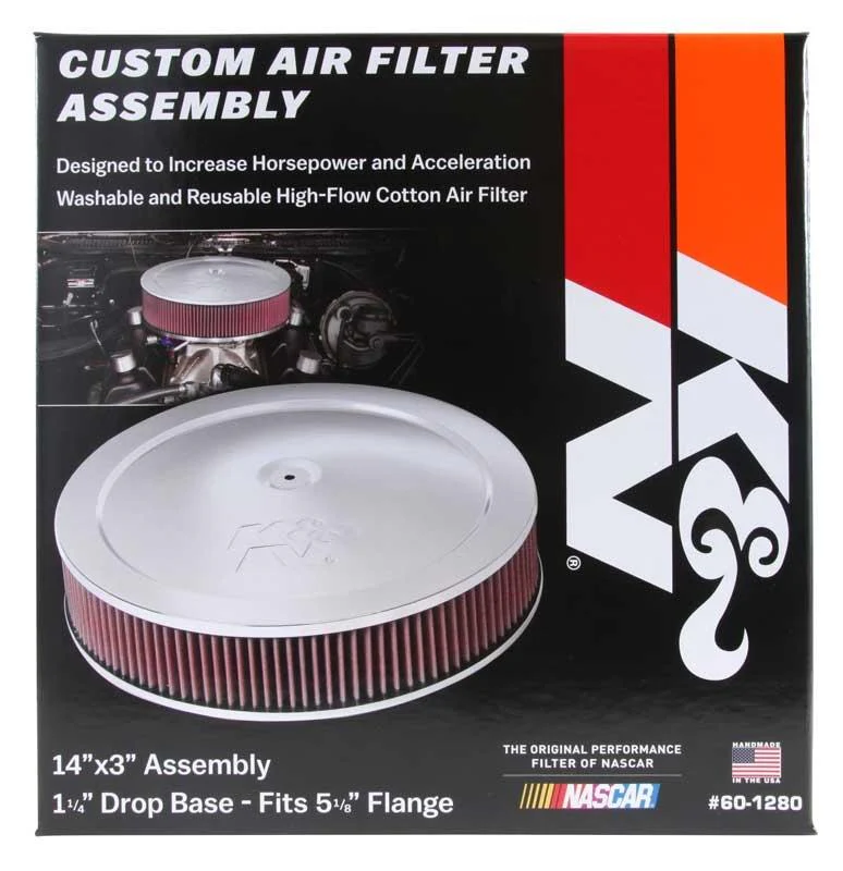 K&N 60-1280 CUSTOM REUSABLE 14¨X 3¨ROUND AIR FILTER 5.125¨FL 2.75¨H 1-1/4¨ DROP - Image 5