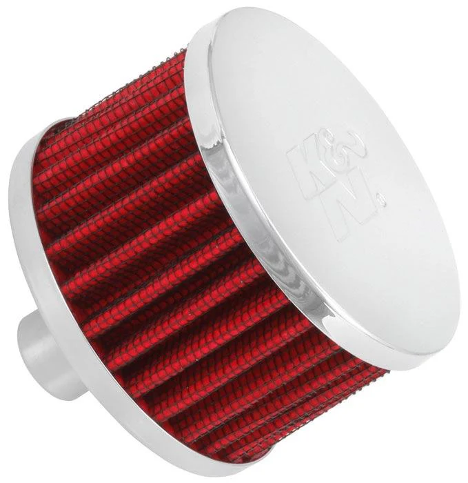 K&N 62-1160 REUSABLE VENT FILTER 0.75"Vent 3"OD 2"HEIGHT CHROME TOP