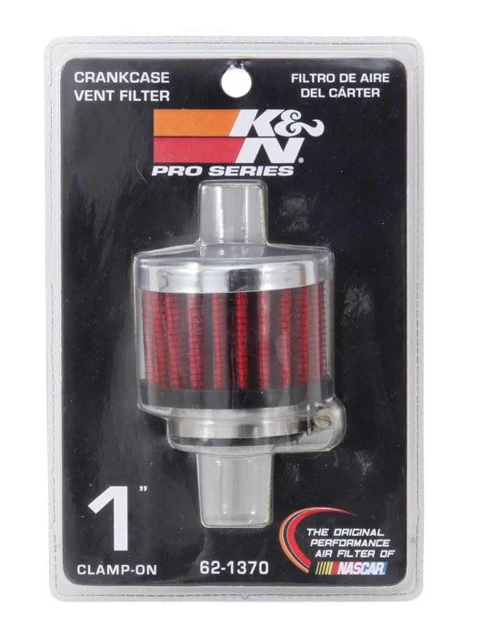 K&N 62-1370 VENT AIR FILTER / BREATHER CHROME TOP 1¨ ID FLANGE 2¨ OD 1.5¨ HEIGHT - Image 4