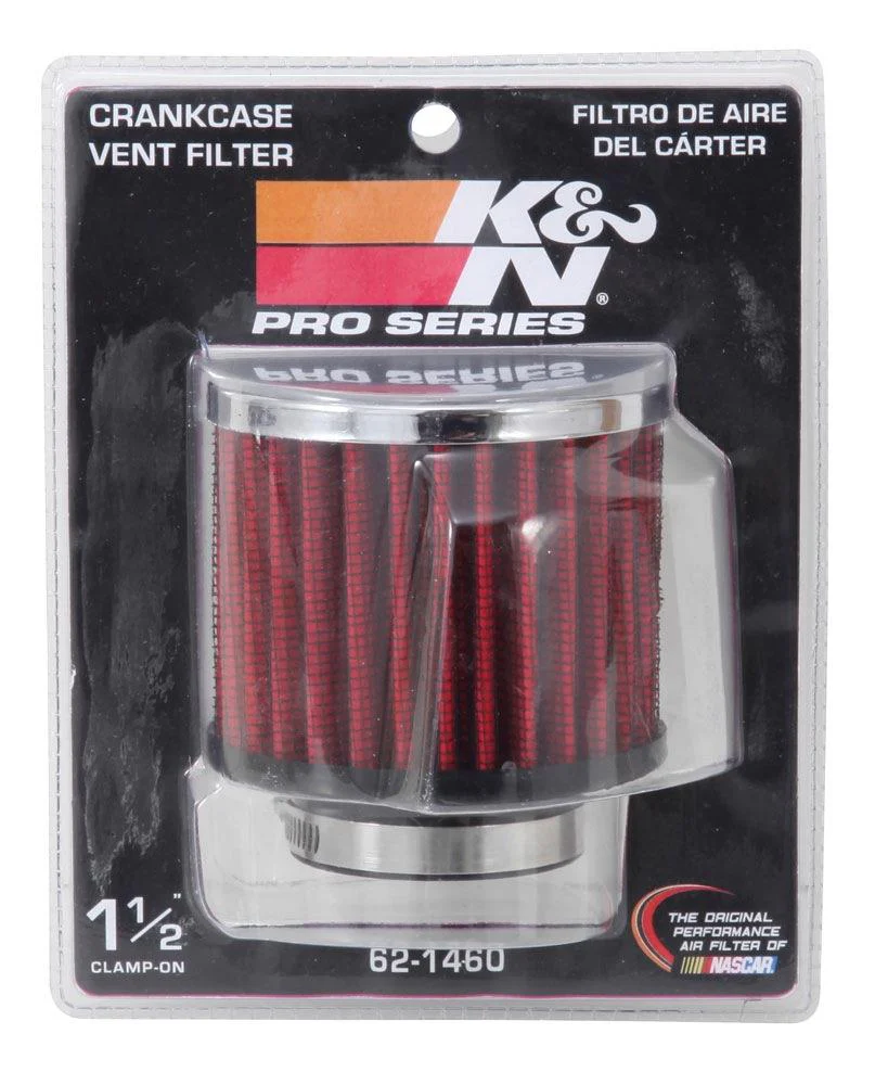 K&N 62-1460 VENT AIR FILTER 1.5¨FLANGE 3¨DIA 2.5¨HIGH CHROME TOP - Image 4