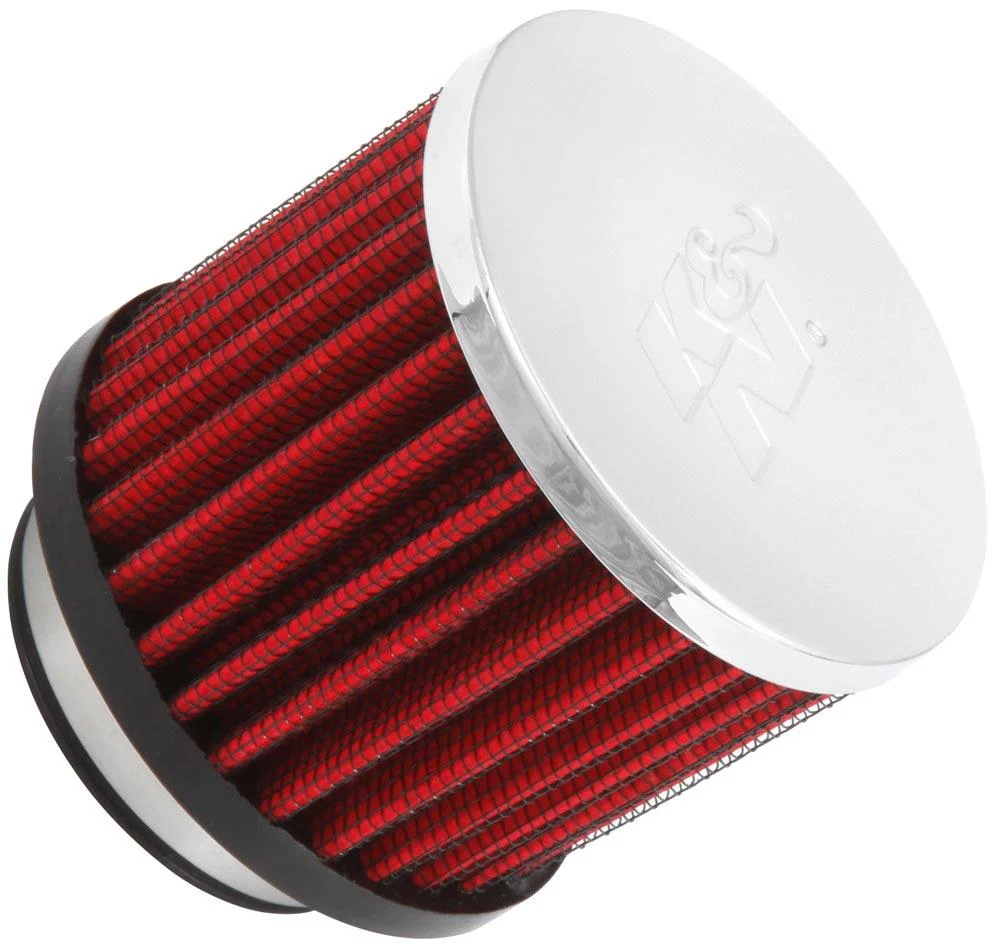 K&N 62-1480 REUSABLE VENT BREATHER AIR FILTER 1-3/4"VENT 3"D 2-1/2"H CHROME