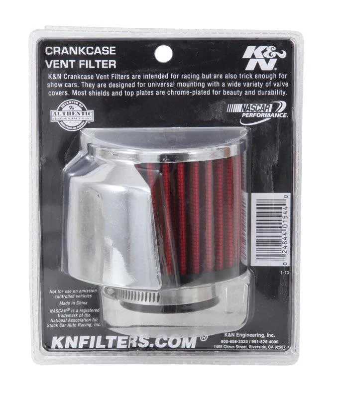 K&N 62-1514 REUSABLE VENT BREATHER AIR FILTER C/V 1-1/2"FL 3"OD 2-1/2H W-D/S - Image 2