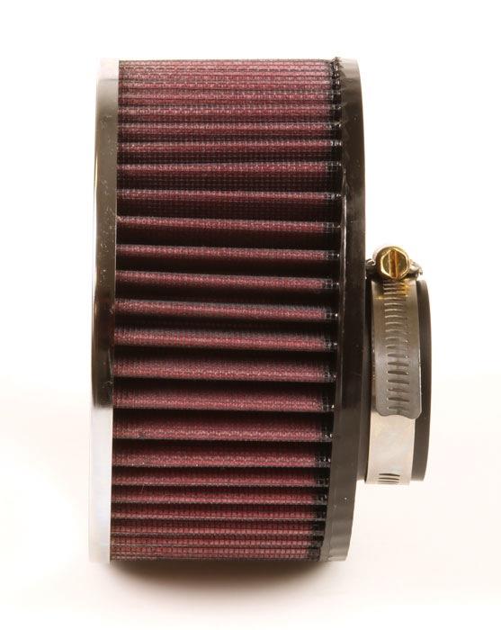 K&N RA-046V Universal Chrome Air Filter 2-1/16O/S Flg 6Od 3H NLA - Image 3