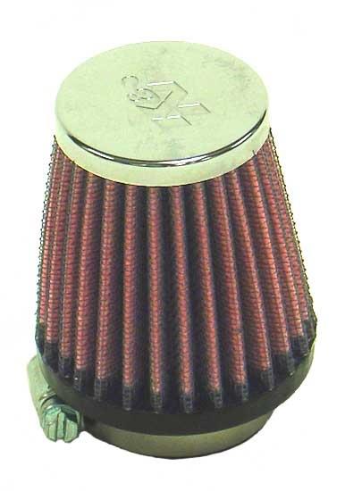 K&N RC-2290 UNIVERSAL REUSABLE CHROME AIR FILTER 1-9/16"FLG 2-5/8"B 2"T 3"H