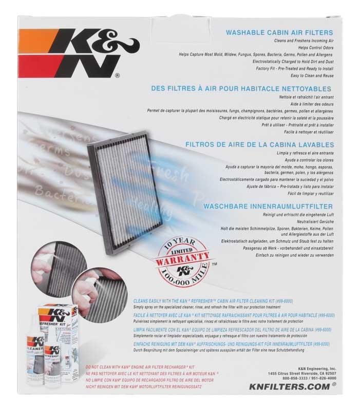 K&N VF2045 REUSABLE CABIN FILTER FOR VARIOUS LEXUS MAZDA BT50 RANGER - Image 4