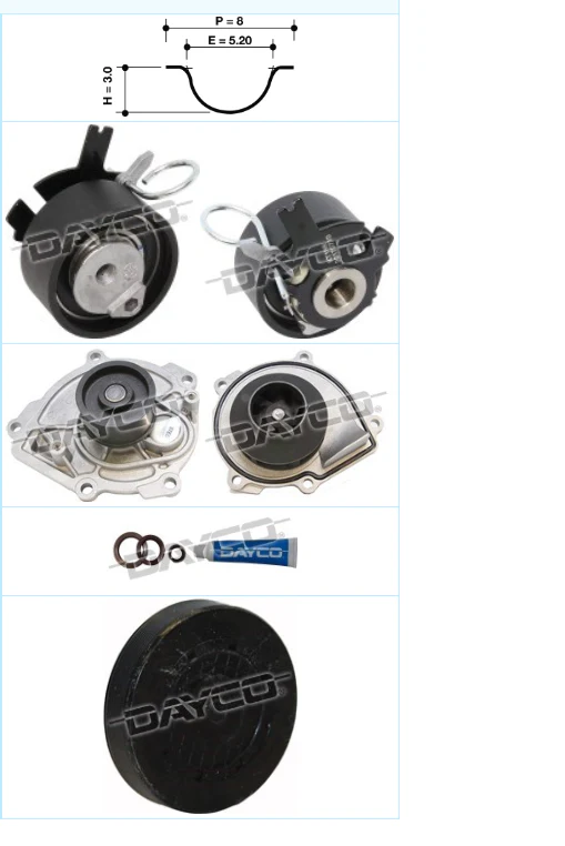 DAYCO KTBA297P TIMING BELT KIT WITH WATER PUMP HOLDEN COLORADO 2014-21 2.8L DSL