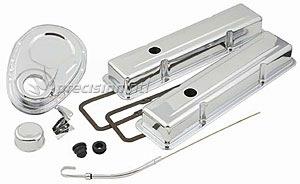 MR GASKET 9834 ENGINE DRESS UP KIT CHROME SUITS SB CHEV V8