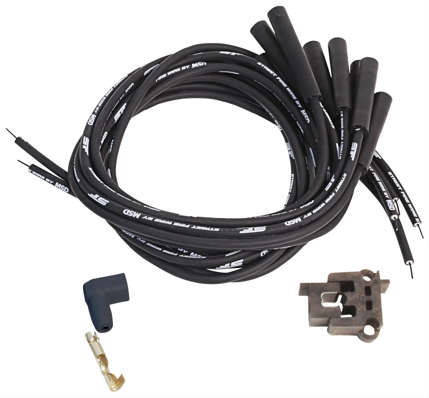 MSD 5551 ST FIRE 8MM SPARK PLUG LEAD SET UNIVERSAL HEI/SOCKET V8 SET - Image 2
