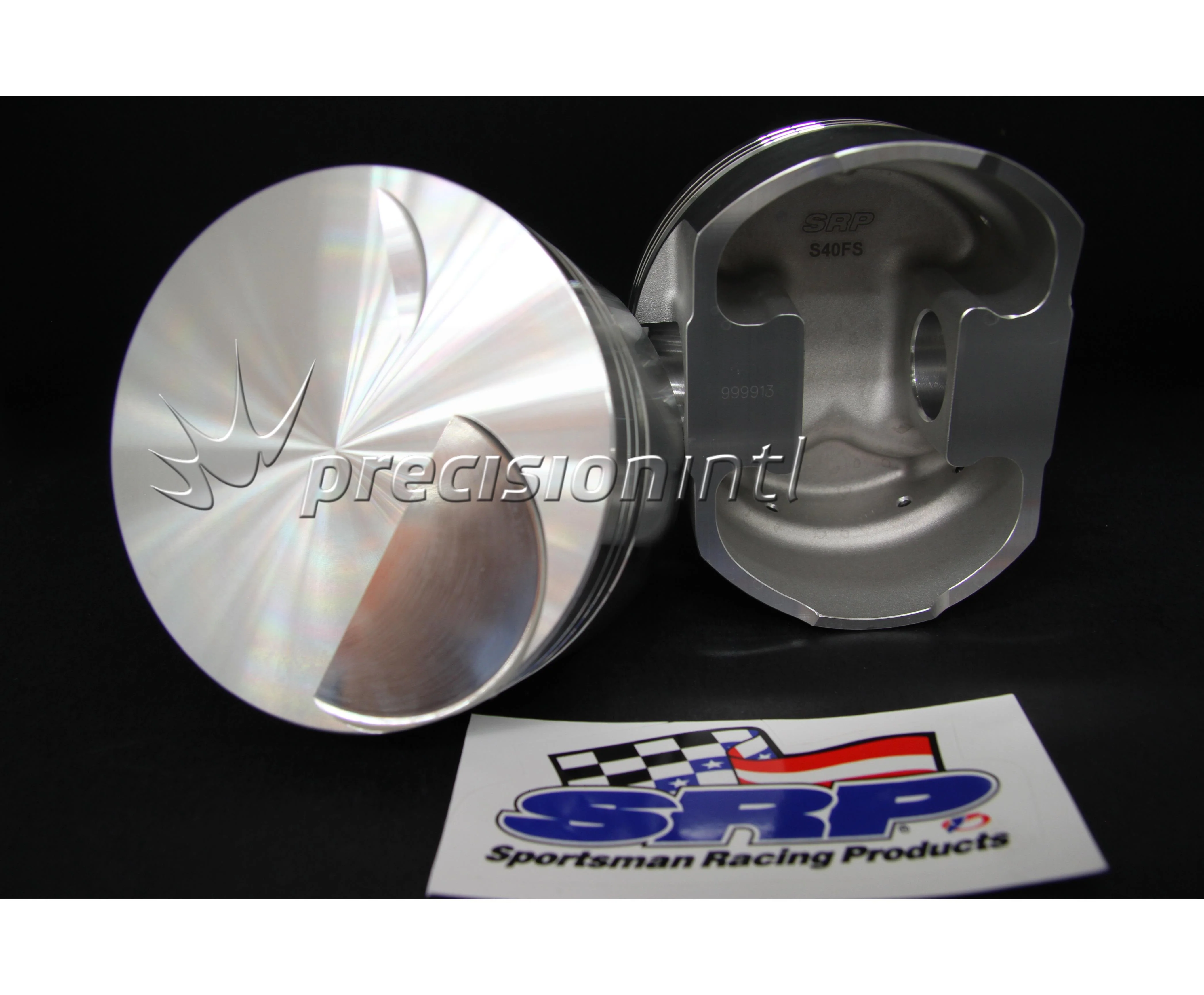 SRP 270020 8CYL 040 FORGED FLAT TOP PISTON SET FORD 410C STROKER