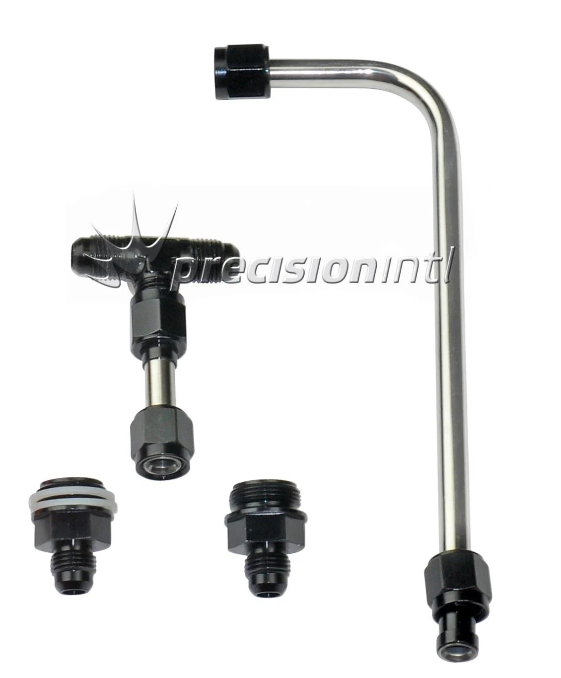 QUICK FUEL 34-600BKQFT FUEL LINE #6AN BLACK DUAL MET BLOCK CARBS 7/8"