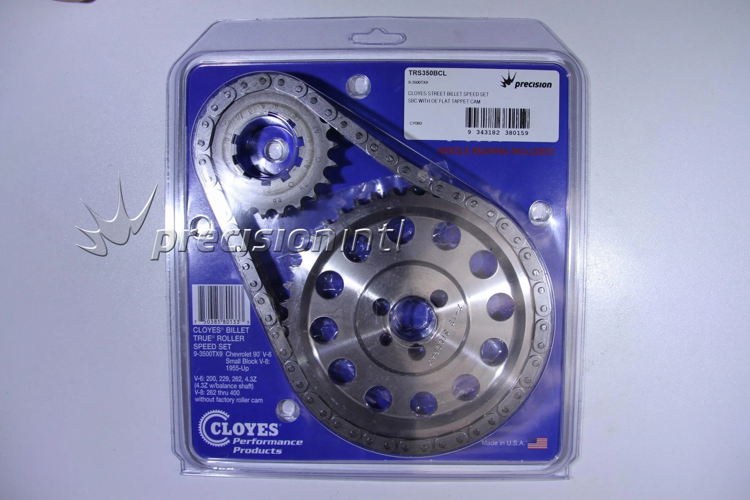 CLOYES 9-3500TX9 BILLET STREET TIMING SET SBC WITH OE FLAT TAPPET CAM 9 KEYWAY