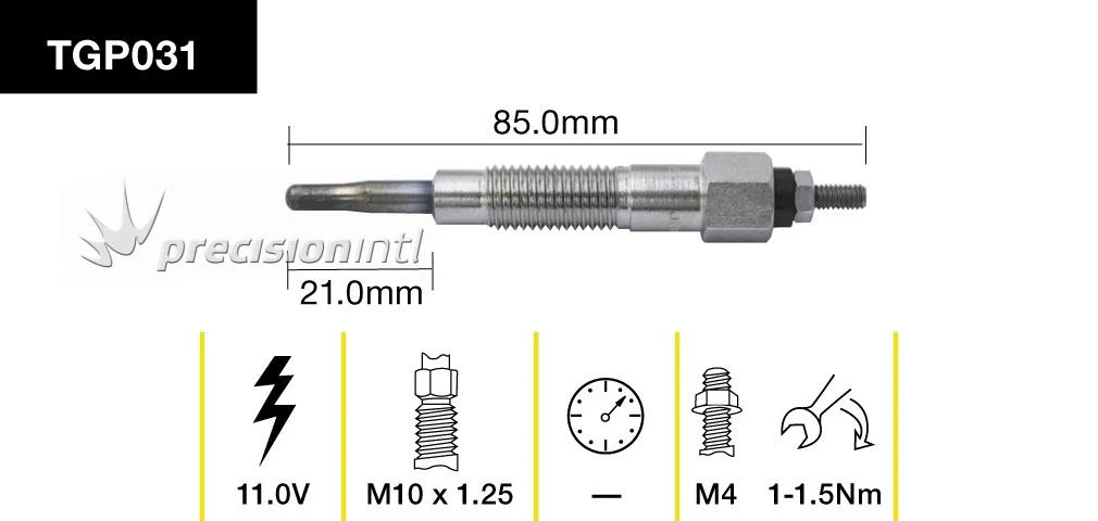 TRIDON TGP031 GLOW PLUG 85MM LONG 11V