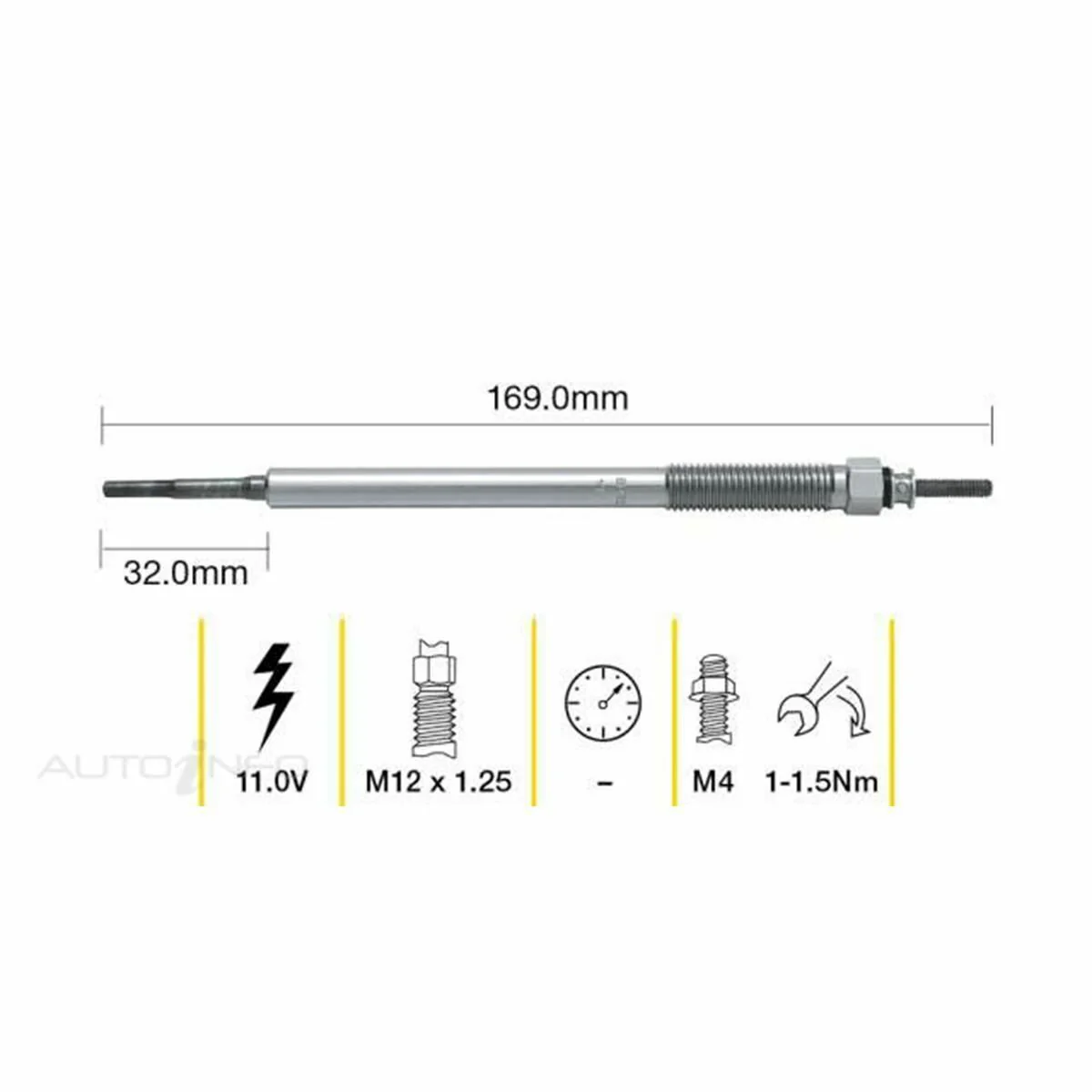 TRIDON TGP099 GLOW PLUG 169MM LONG 11V