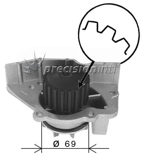 GRAF PA641 WATER PUMP CITROEN PEUGEOT XU10J4R/S XANTIA/XSARA/306/406 2L 16v